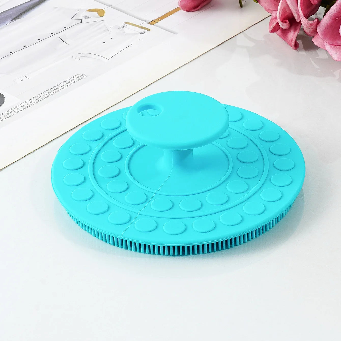 Soft Silicone Body Scrubber Brush – Gentle Exfoliating Shower Cleansing Massager