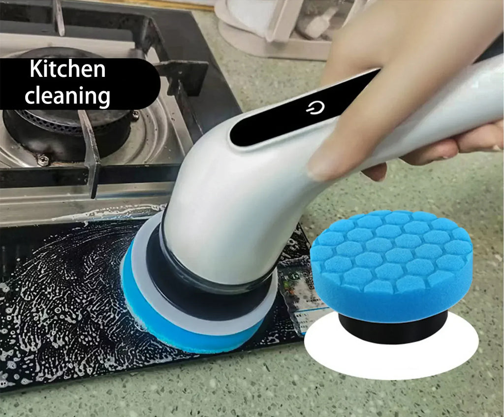 9-Piece Electric Scrubber Replacement Brush Heads – Universal Rotary Cleaning Accessory Kit
