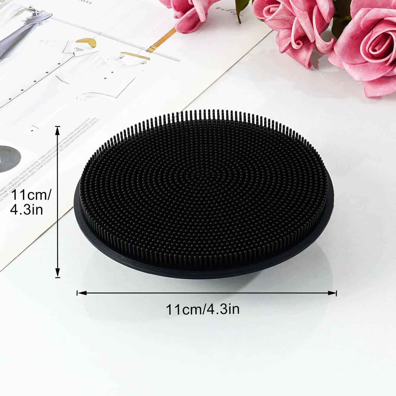 Soft Silicone Body Scrubber Brush – Gentle Exfoliating Shower Cleansing Massager