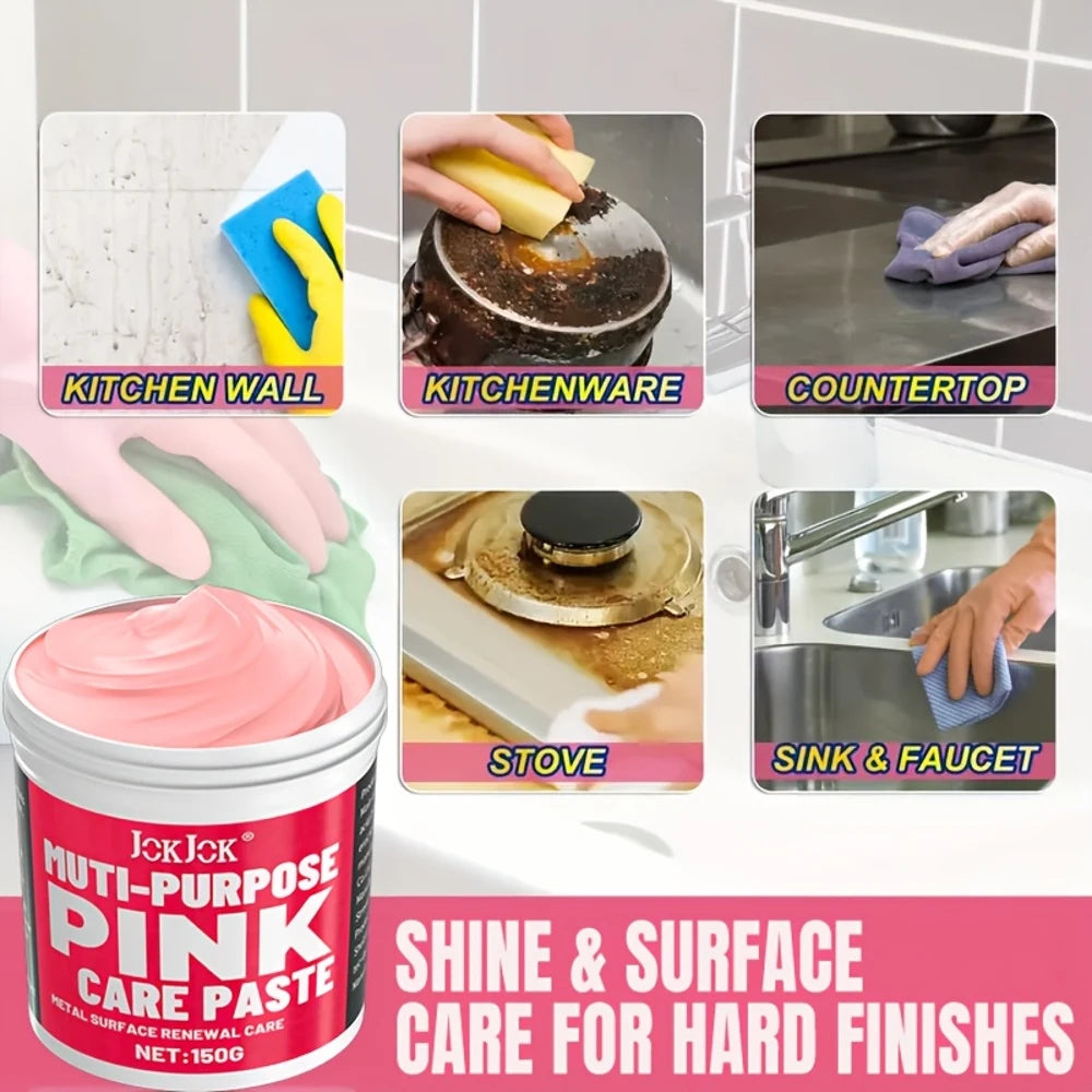 Multi-Purpose Pink Care - Refreshes Metal & Ceramic Surfaces, Gentle Formula with Long-Lasting Scent, Non-Toxic & Paraben-Free F