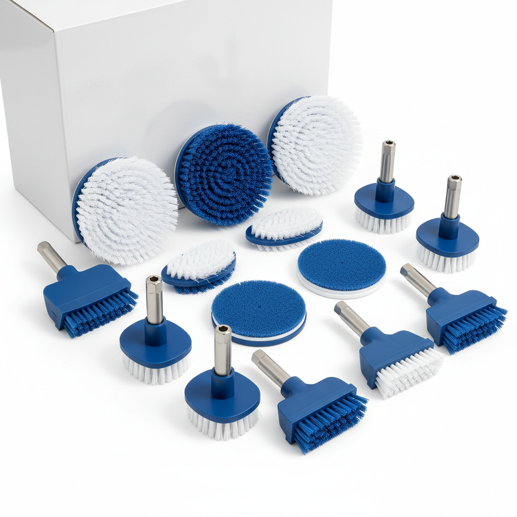 9-Piece Electric Scrubber Replacement Brush Heads Kit